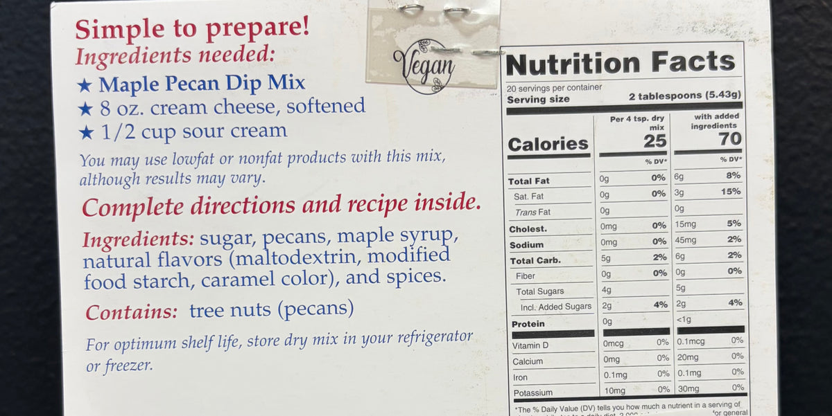 Maple Pecan Dip Mix