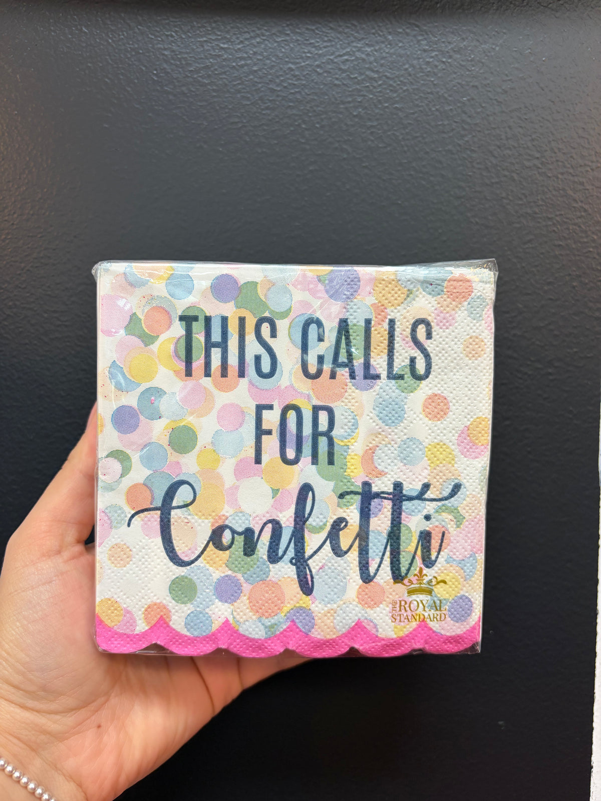 This Calls For Confetti Cocktail Napkin