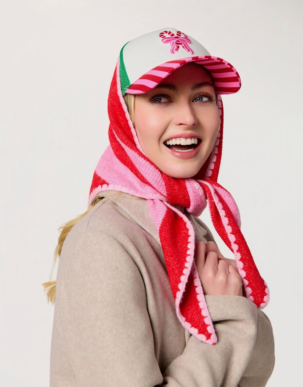 Red Joy Small Triangle Scarf