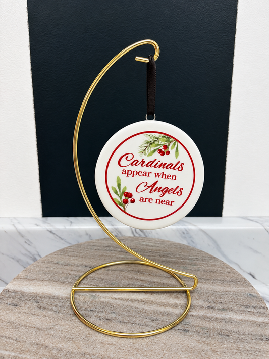 Cardinal 2 Sided Ceramic Ornament