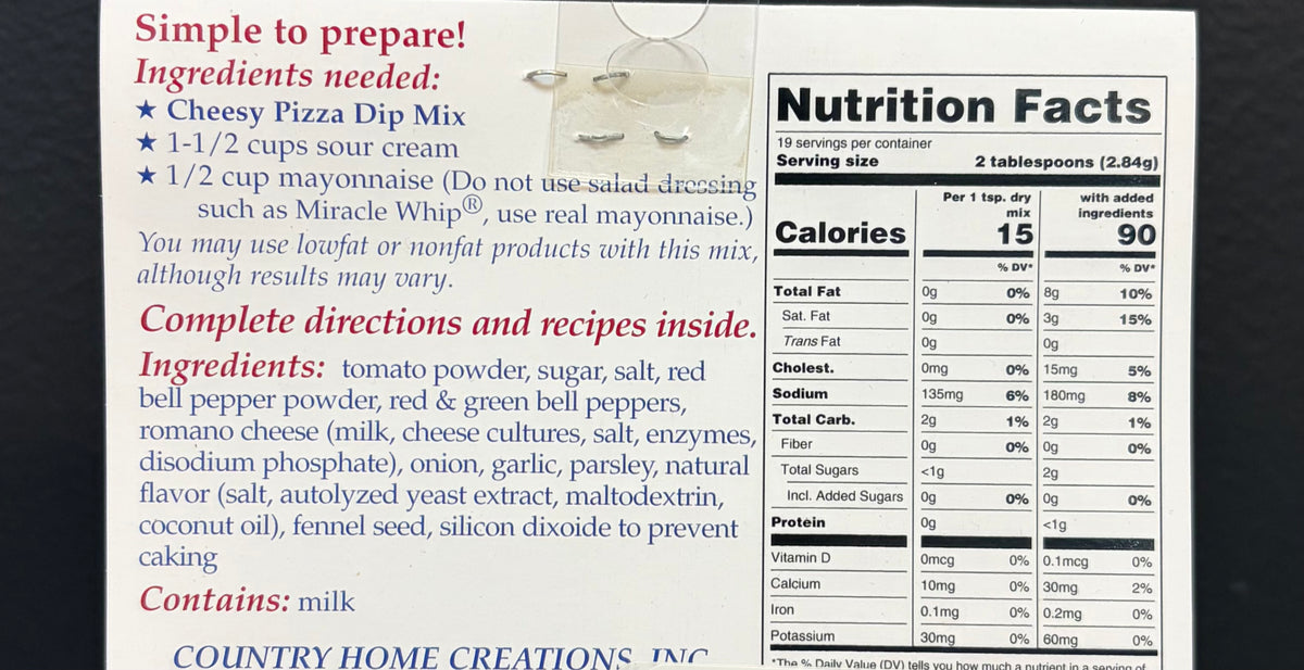 Cheesy Pizza Dip Mix
