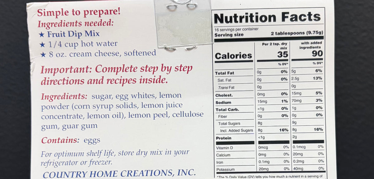 Fruit Dip Mix