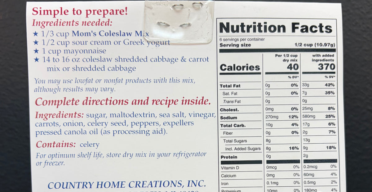 Mom's Coleslaw Mix
