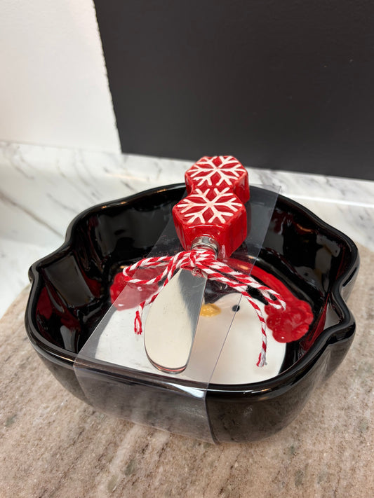 Penguin Bowl w/ Snowflake Spreader