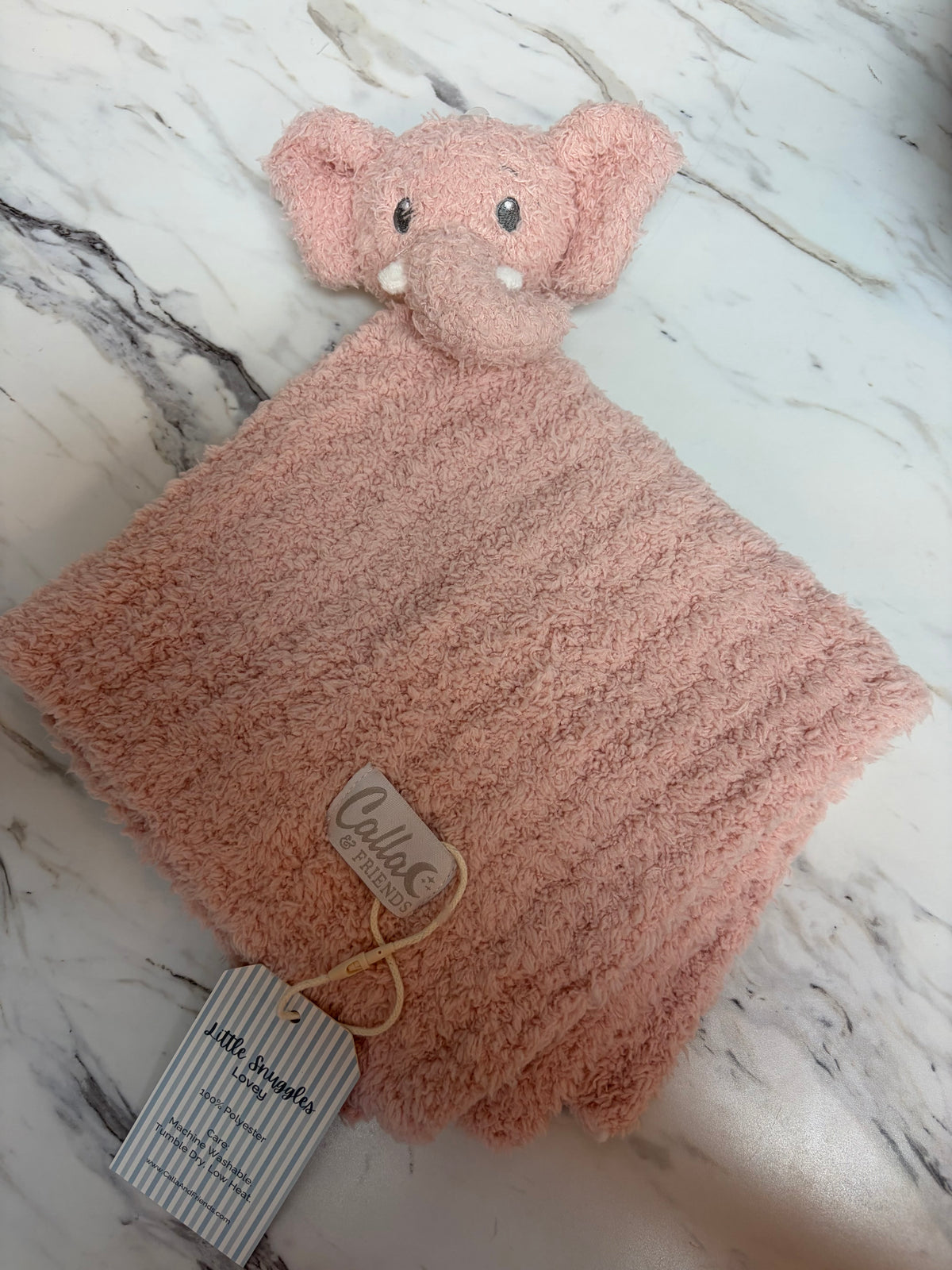 Little Snuggles Elephant Lovey Pink