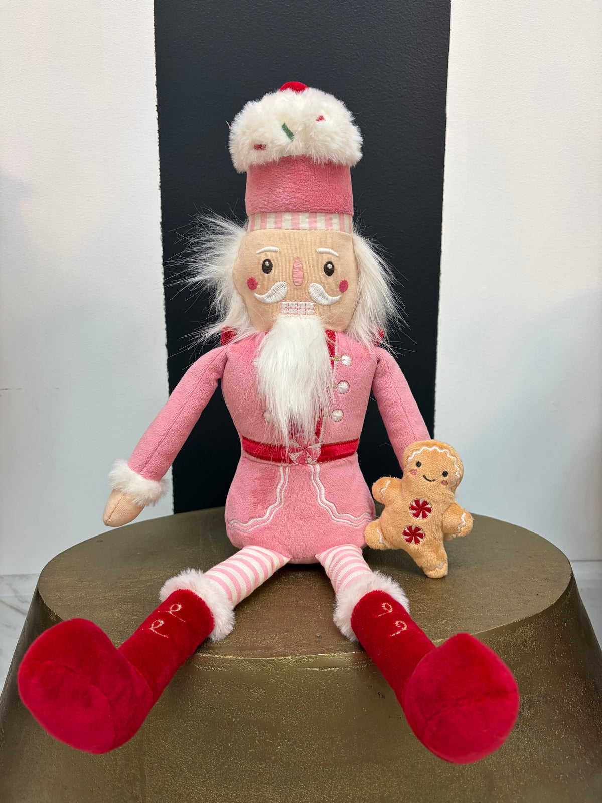 Gingerbread Nutcracker Pink Plush Toy