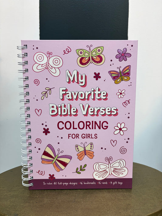 Favorite Verse for Girls Spiral Coloring Book