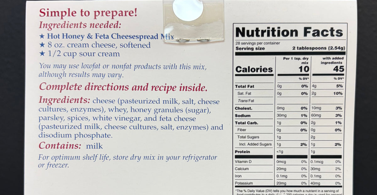 Hot Honey & Feta Cheesespread Mix