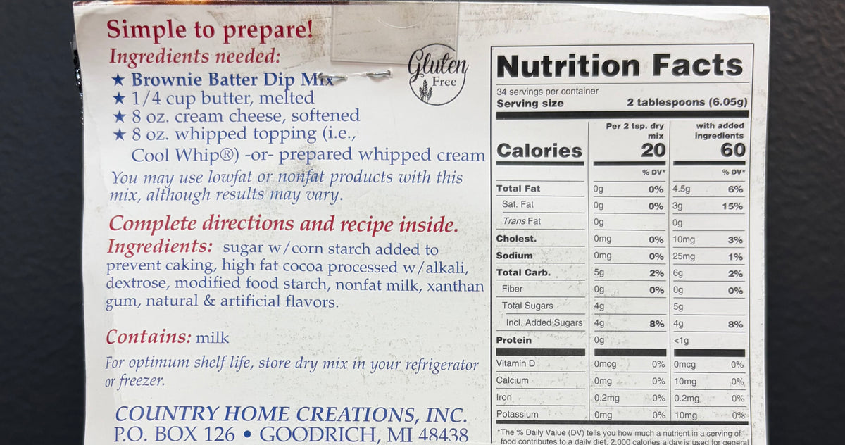Brownie Batter Dip Mix