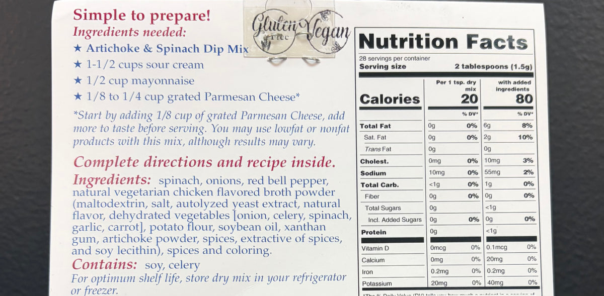 Artichoke & Spinach Dip Mix