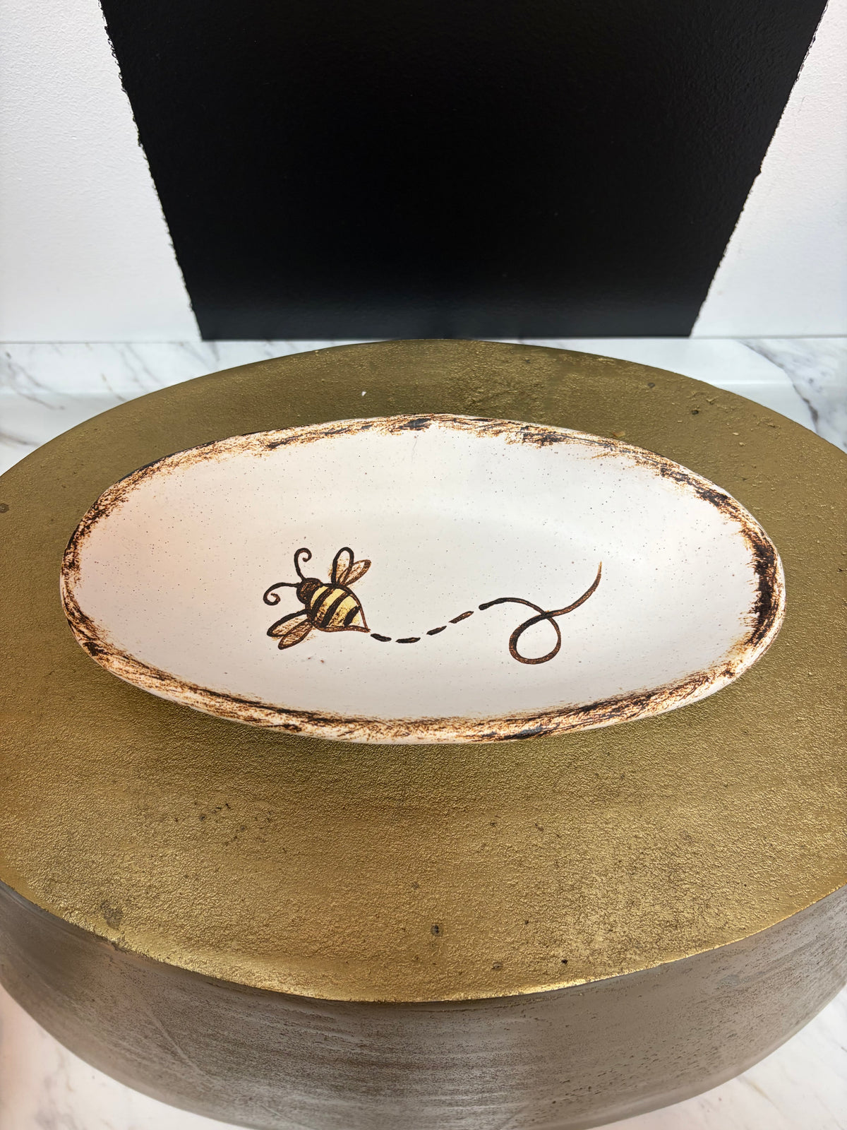 Bee Buzzing Around Pottery