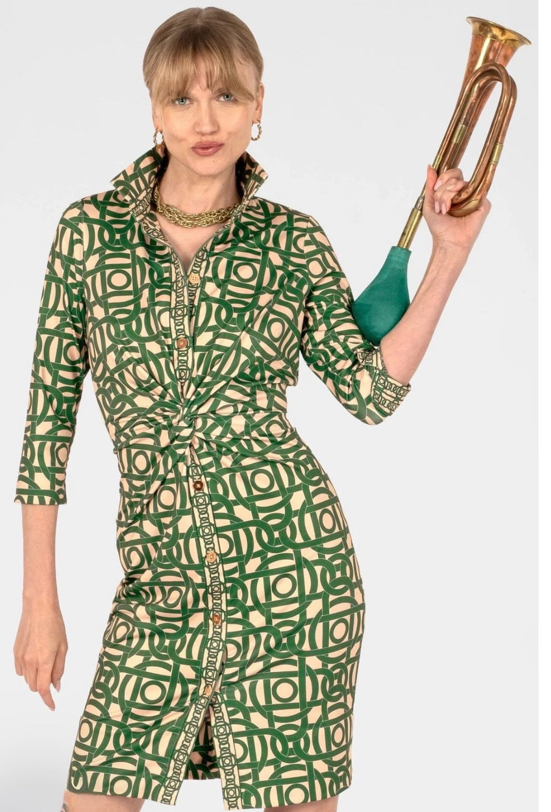 Forest Twist & Shout Dress
