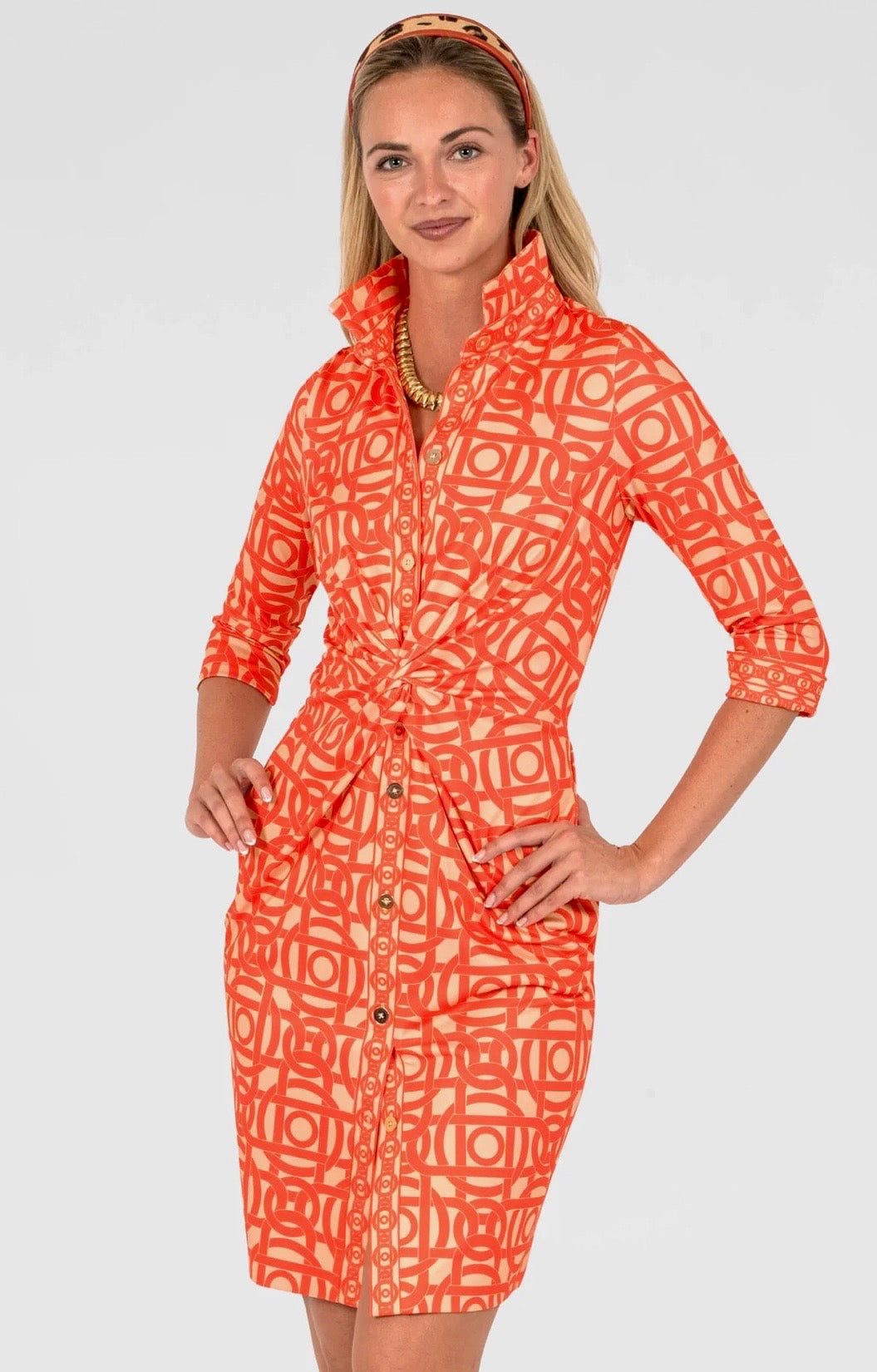 Orange Twist & Shout Dress