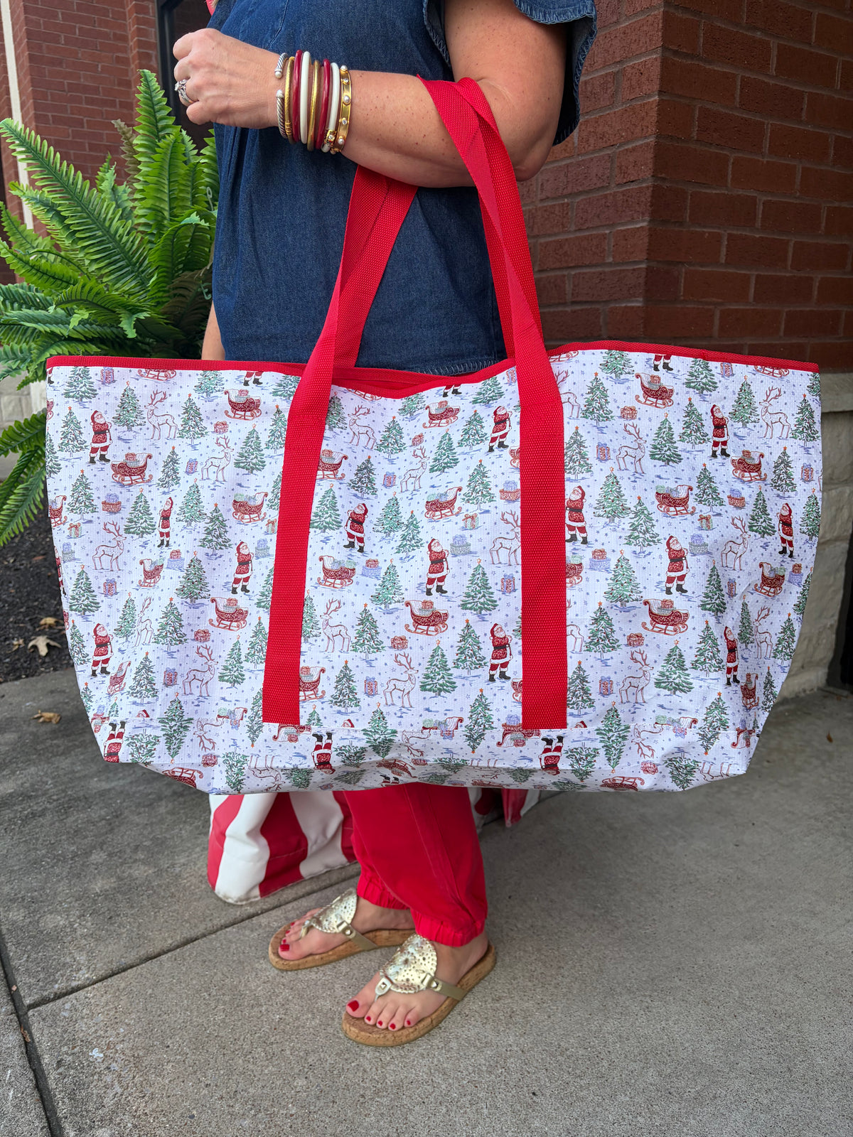 Utility Tote Tidings & Toile