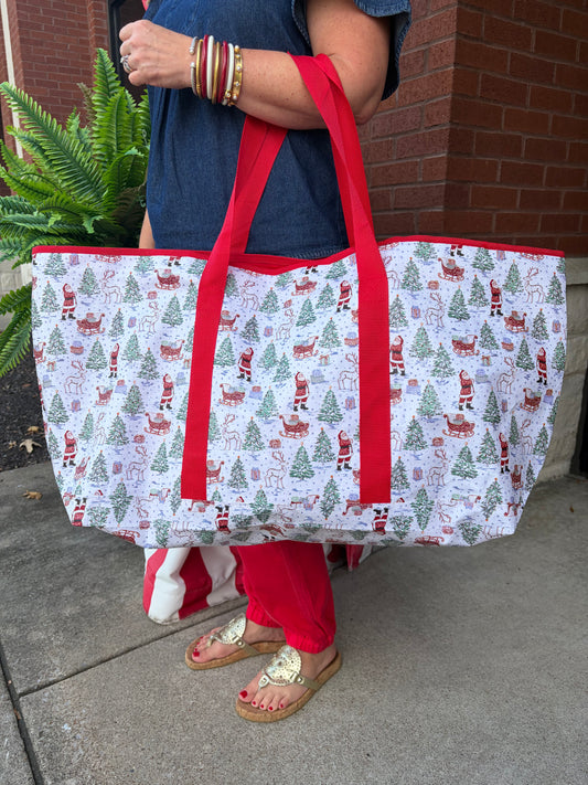 Utility Tote Tidings & Toile
