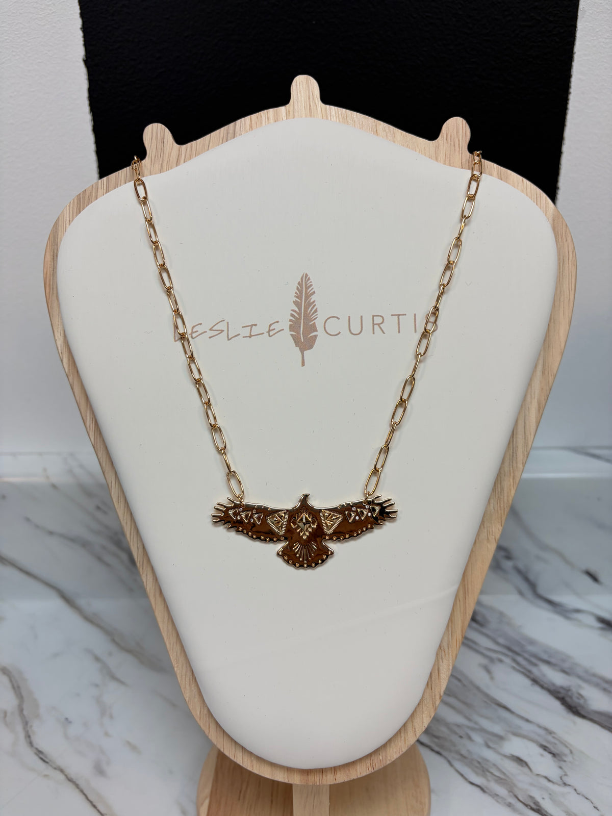 Cheyenne Gold Eagle Necklace