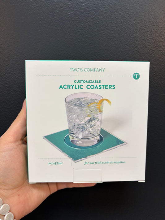 Acrylic Cocktail Coasters in Gift Box