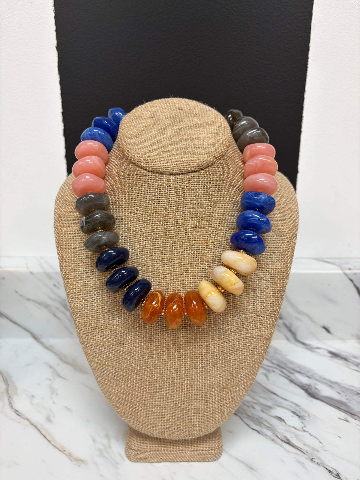 Multi Color Chunky Bead Necklace