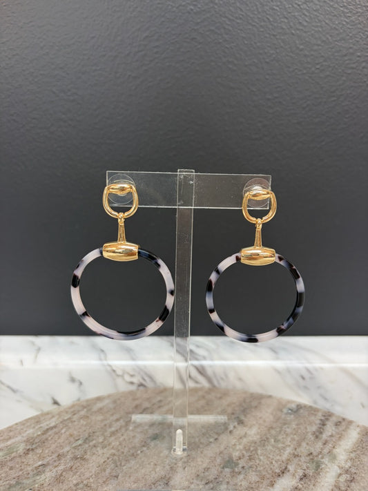 Lt Tortoise Ring / Horsebit Earring