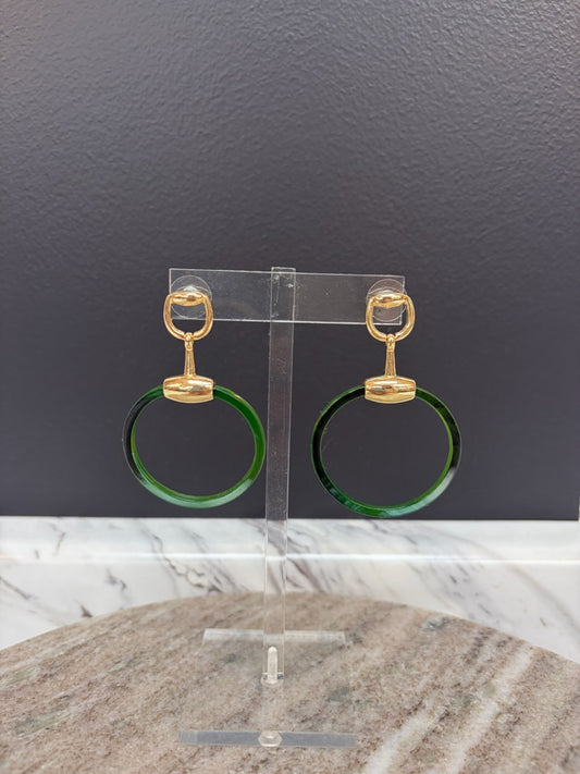 Olive Ring / Horsebit Earring