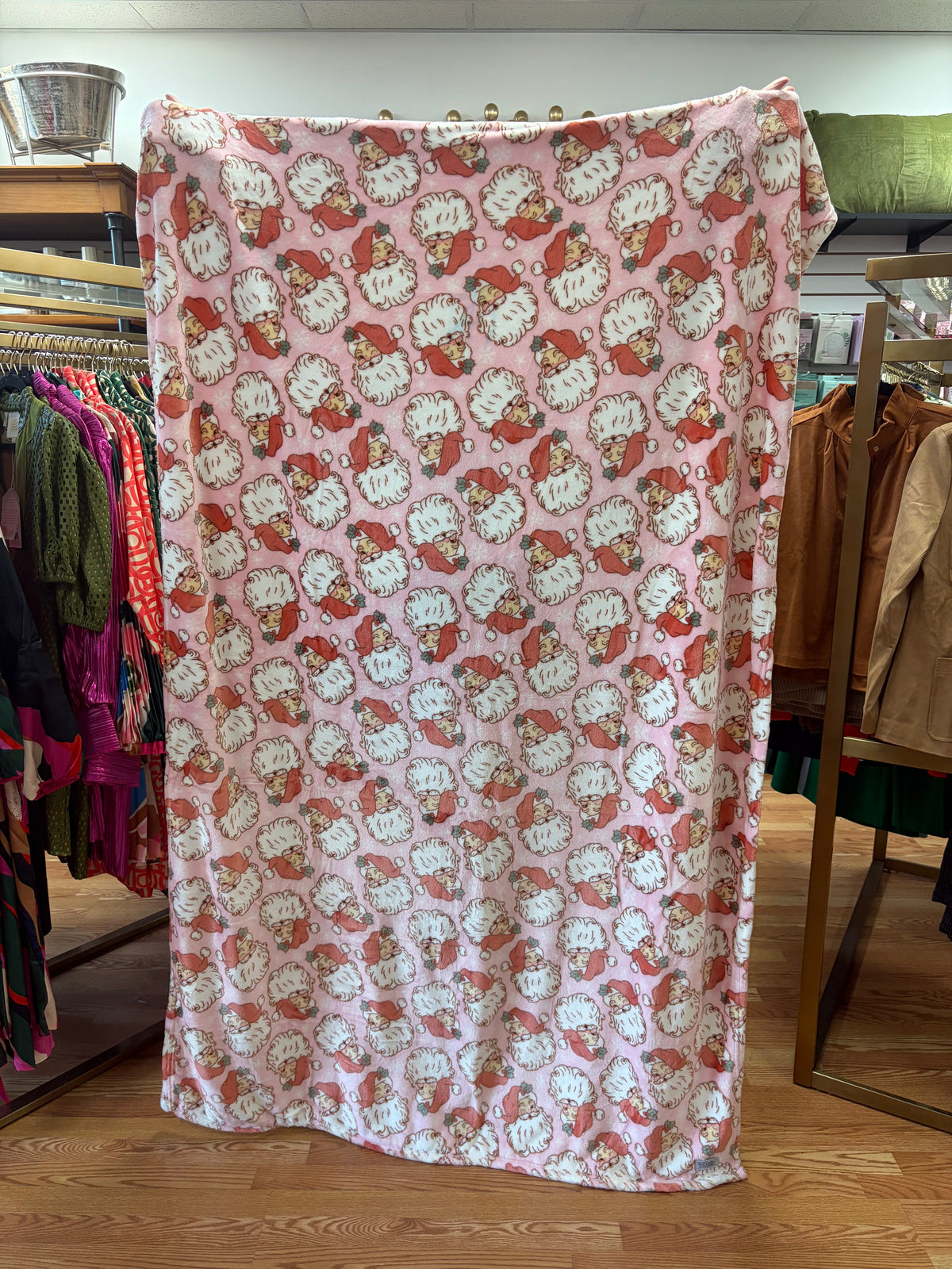 Pink Santas Super Soft Blanket
