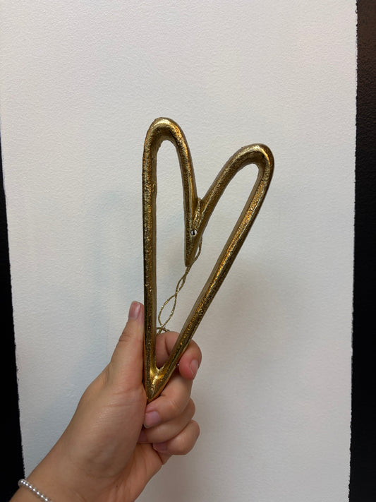 Gold Medium Heart Ornament