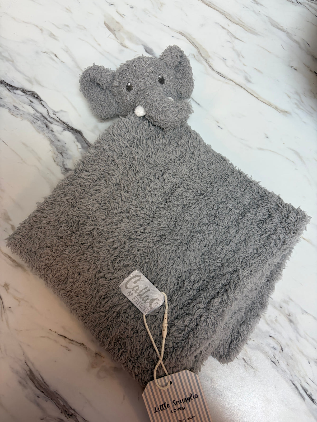 Little Snuggles Elephant Lovey Grey