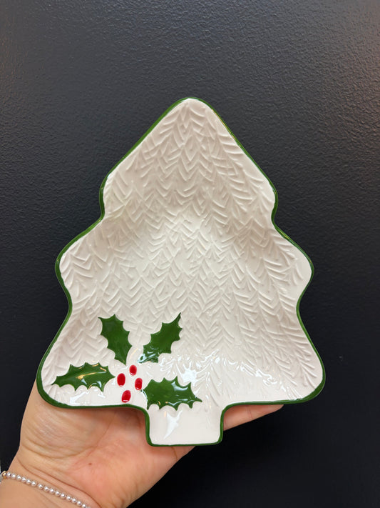 Christmas Tree w/ Holly Dish
