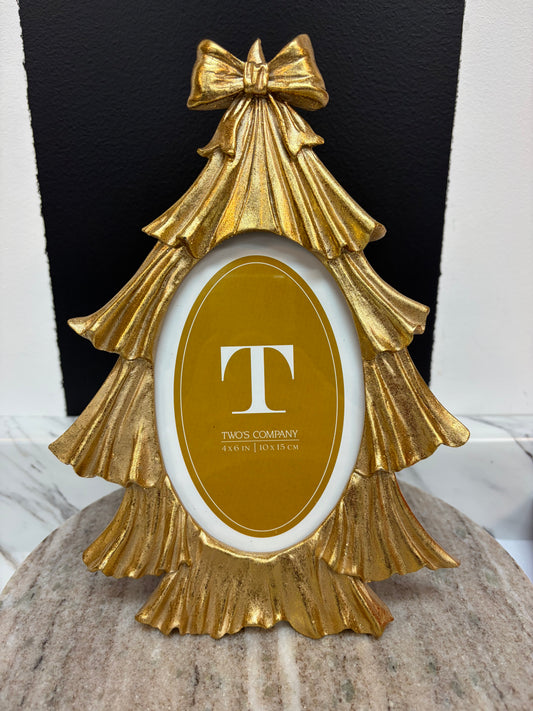 Golden Tree w/ Bow Photo Frame