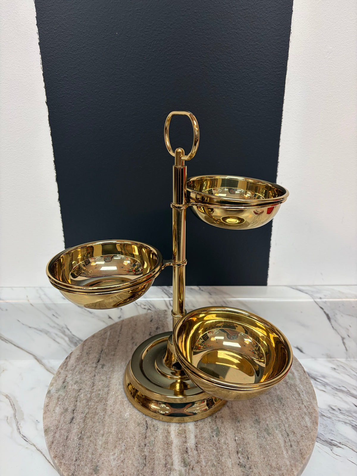 3-Tiered Condiment Set Gold