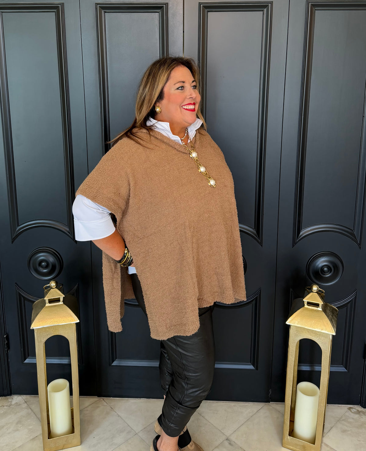Always Cozy Hooded Poncho