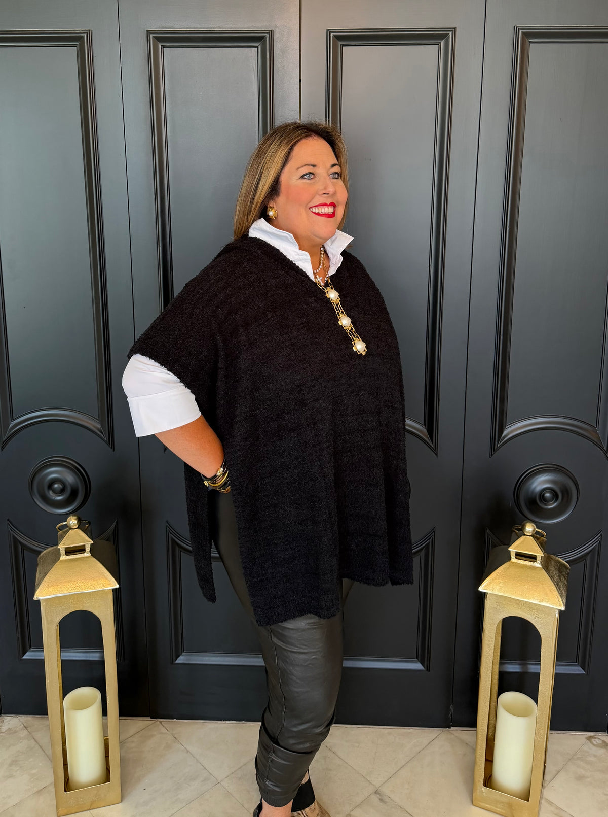 Always Cozy Hooded Poncho