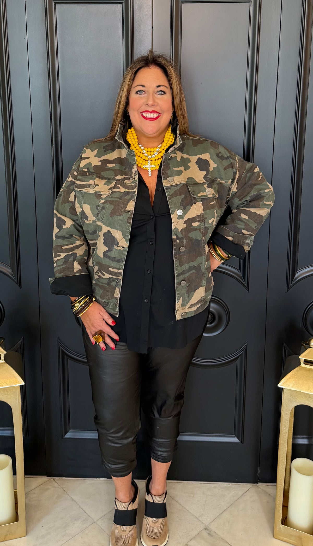 Camo Oversized Stretchy Jacket