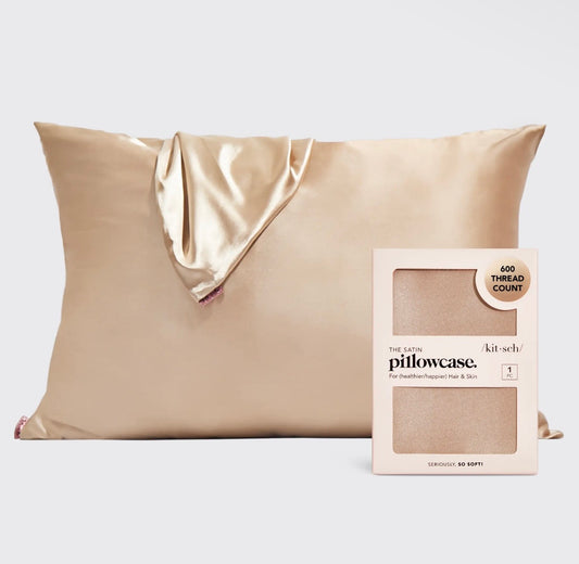 Champagne Satin Standard Pillowcase