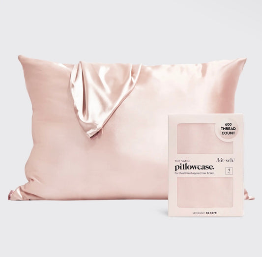 Blush Satin Standard Pillowcase