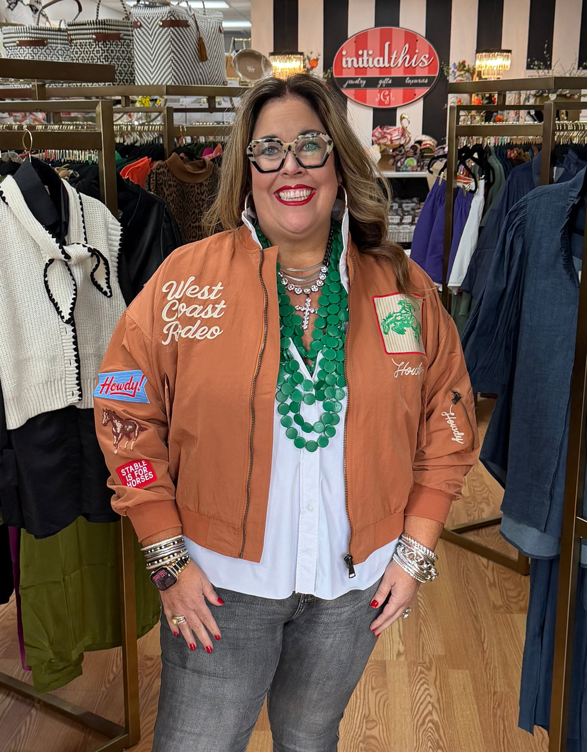 Burnt Orange West League Varsity Blue Bomber