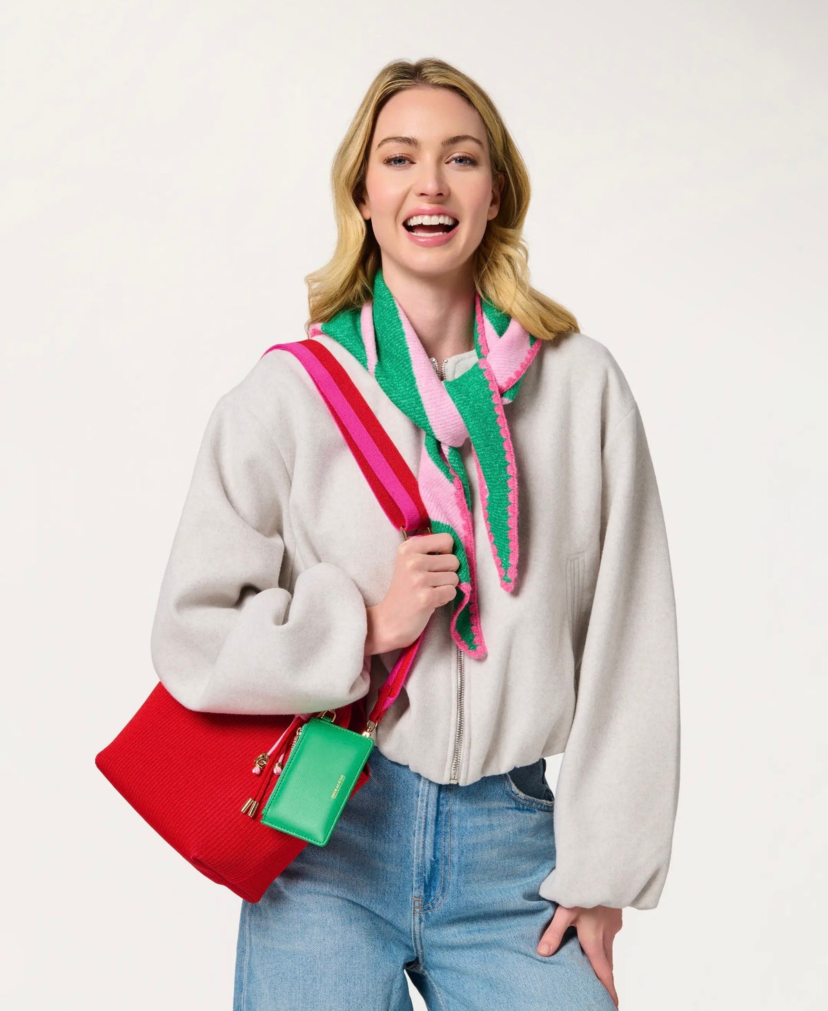 Green Joy Small Triangle Scarf