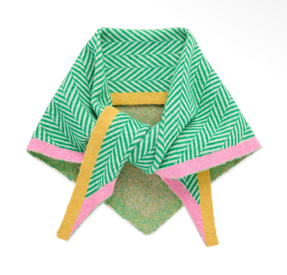 Green Ziggy Triangle Scarf