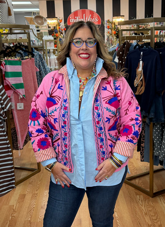 Pink Suzani Jacket