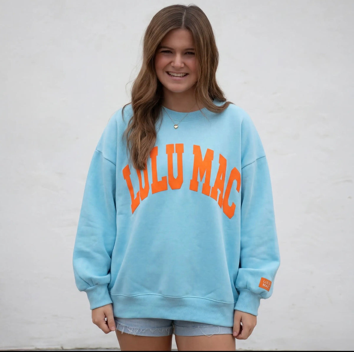 Blue / Orange Puff LULU MAC Sweatshirt