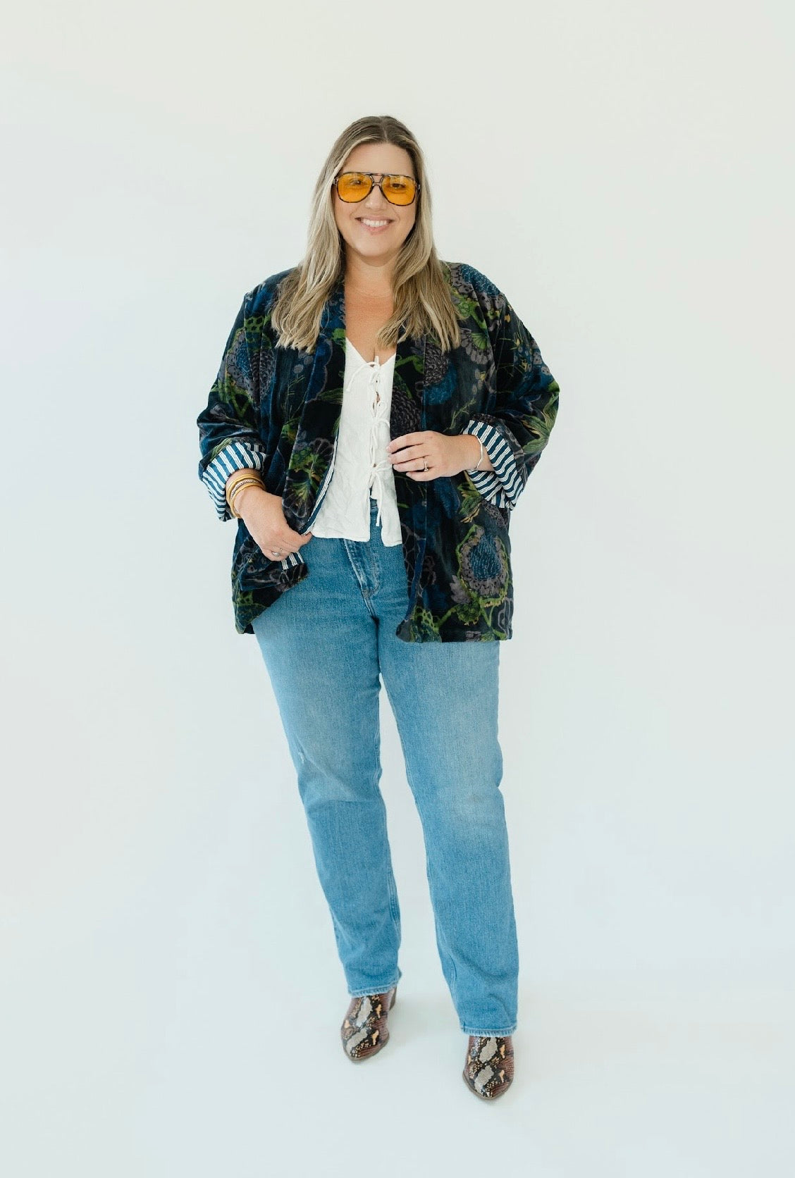 Melissa Penny Velvet Lounge Duster