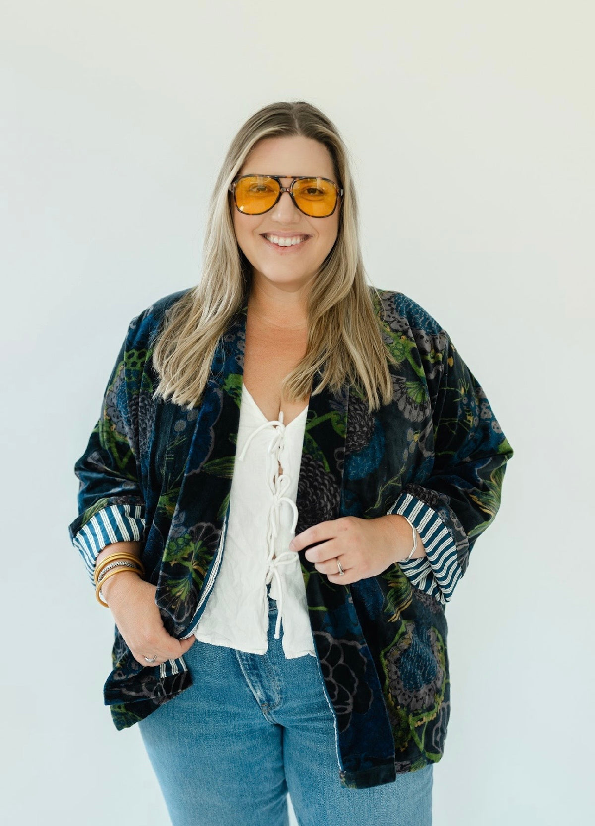 Melissa Penny Velvet Lounge Duster