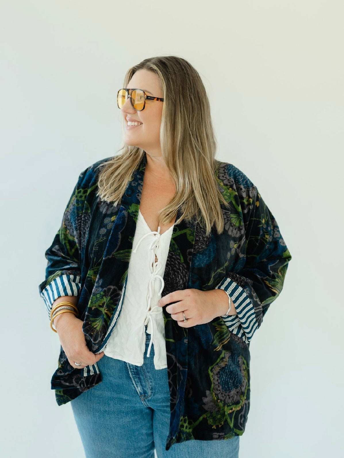 Melissa Penny Velvet Lounge Duster