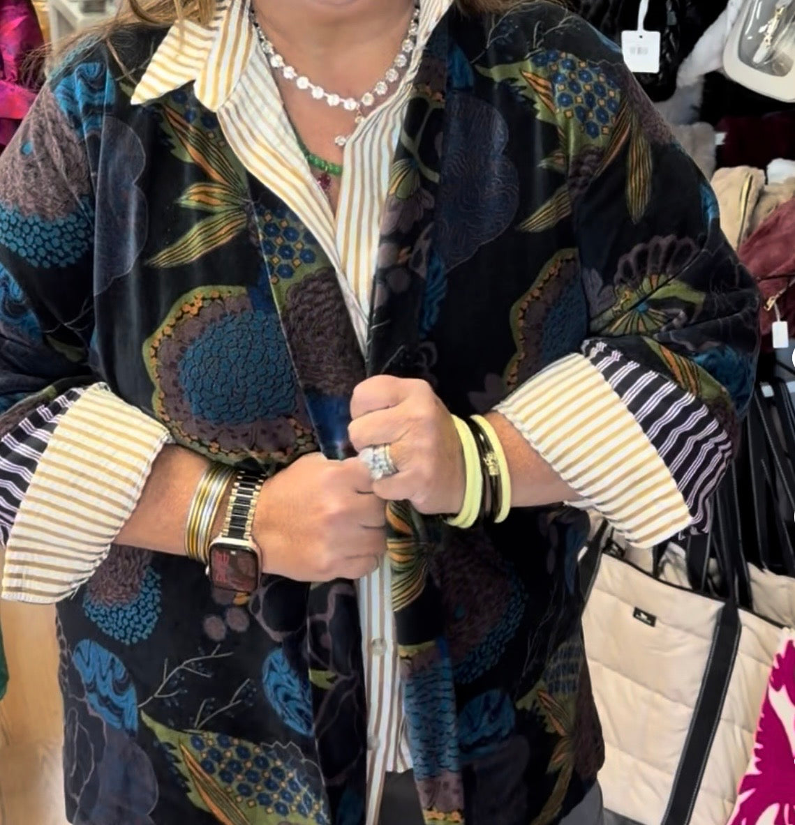 Melissa Penny Velvet Lounge Duster