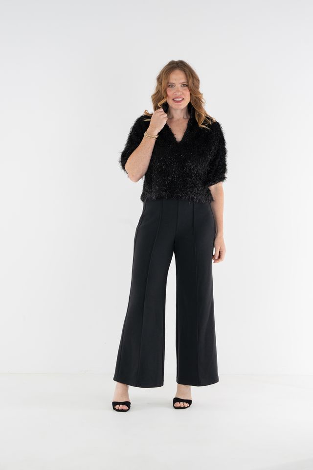 Black Feather Fringe Estelle Top